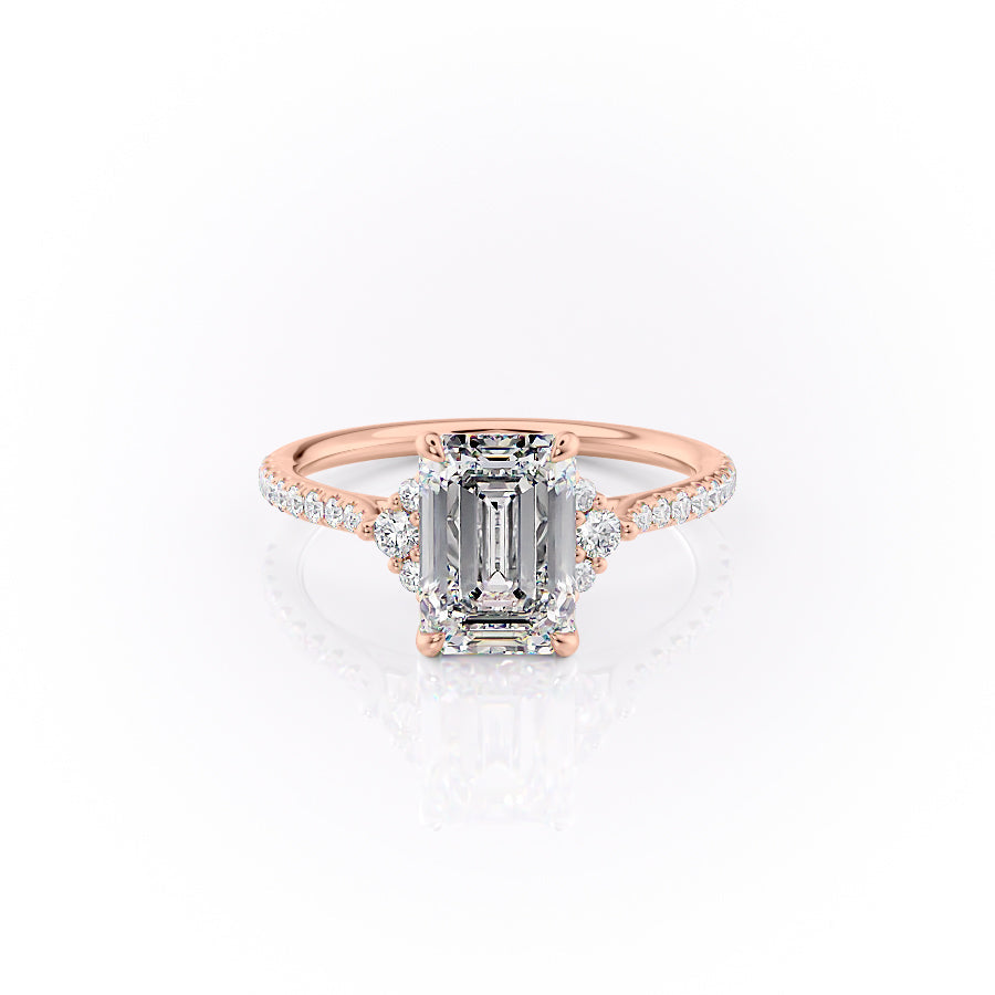 The Pave Victoria Set With A 2.5 Carat Emerald Lab Diamond