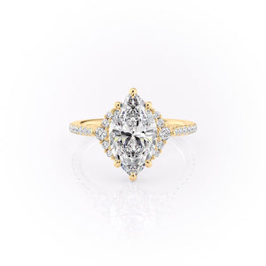 The Pave Victoria Set With A 1 Carat Marquise Moissanite