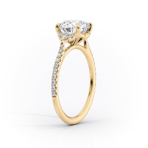 The Pave Victoria Set With A 3 Carat Marquise Lab Diamond