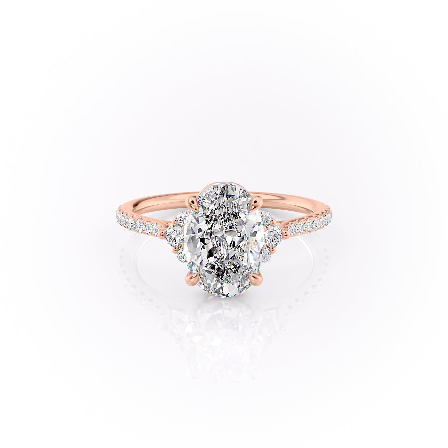 The Pave Victoria Set With A 3 Carat Oval Lab Diamond