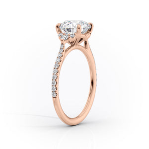 The Pave Victoria Set With A 2 Carat Oval Lab Diamond