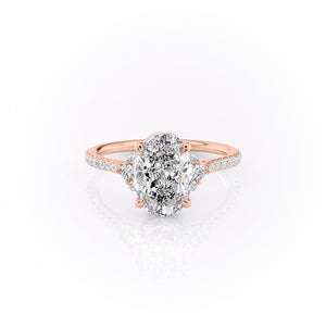 The Pave Victoria Set With A 5 Carat Oval Moissanite