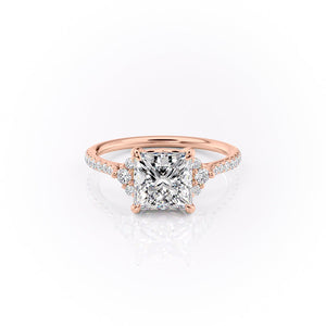 The Pave Victoria Set With A 4 Carat Princess Moissanite