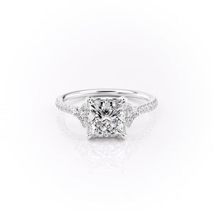 The Pave Victoria Set With A 1 Carat Princess Moissanite