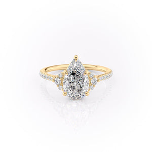 The Pave Victoria Set With A 3 Carat Pear Lab Diamond