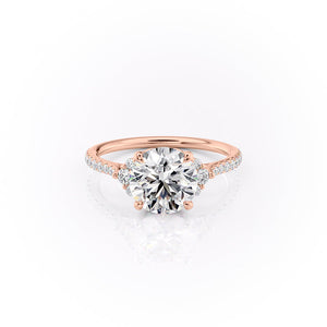 The Pave Victoria Set With A 1.5 Carat Round Lab Diamond