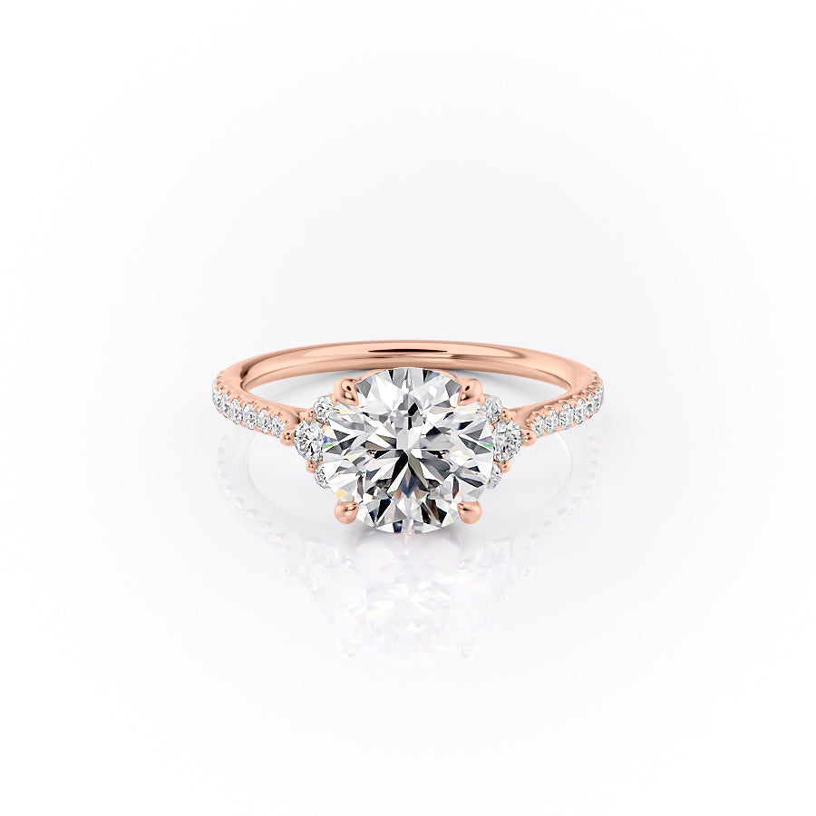 The Pave Victoria Set With A 3 Carat Round Lab Diamond