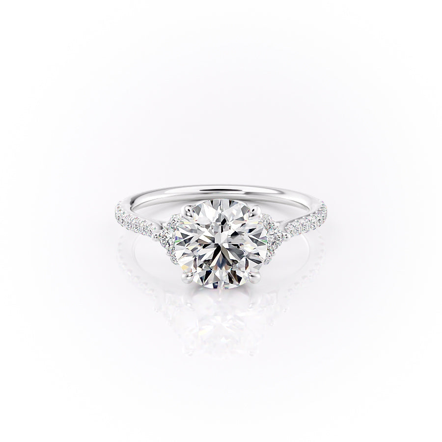 The Pave Victoria Set With A 2 Carat Round Moissanite