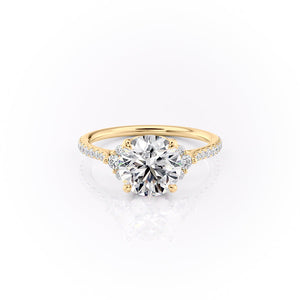 The Pave Victoria Set With A 1.5 Carat Round Lab Diamond