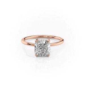 The Sarah Set With A 2 Carat Cushion Lab Diamond