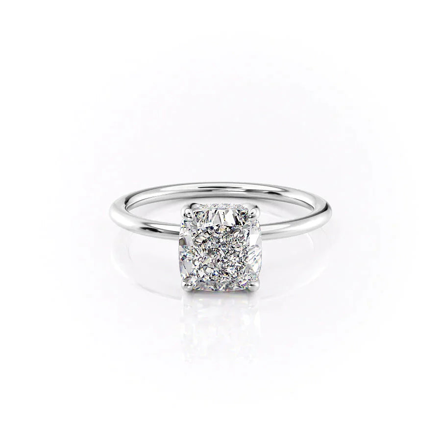 The Sarah Set With A 1 Carat Cushion Moissanite