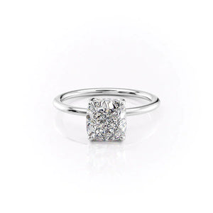 The Sarah Set With A 4 Carat Cushion Moissanite