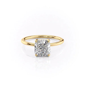 The Sarah Set With A 4 Carat Cushion Moissanite