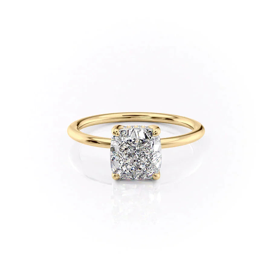 The Sarah Set With A 2 Carat Cushion Moissanite