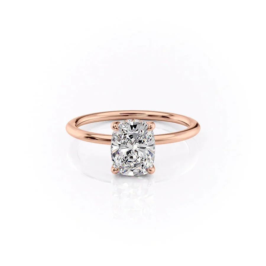 The Sarah Set With A 5 Carat Elongated Cushion Moissanite