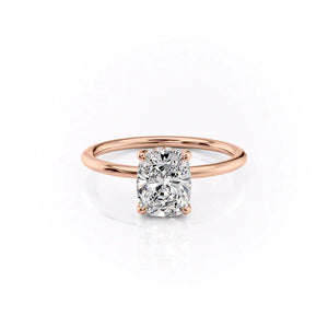 The Sarah Set With A 1 Carat Elongated Cushion Lab Diamond