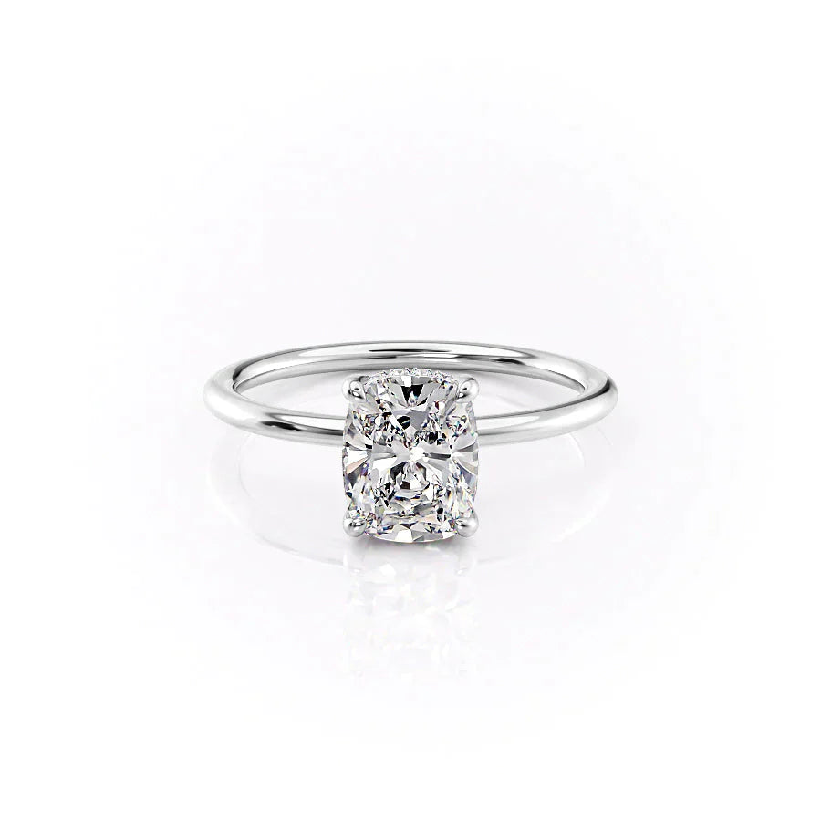 The Sarah Set With A 3 Carat Elongated Cushion Lab Diamond