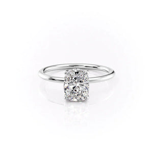 The Sarah Set With A 1 Carat Elongated Cushion Moissanite