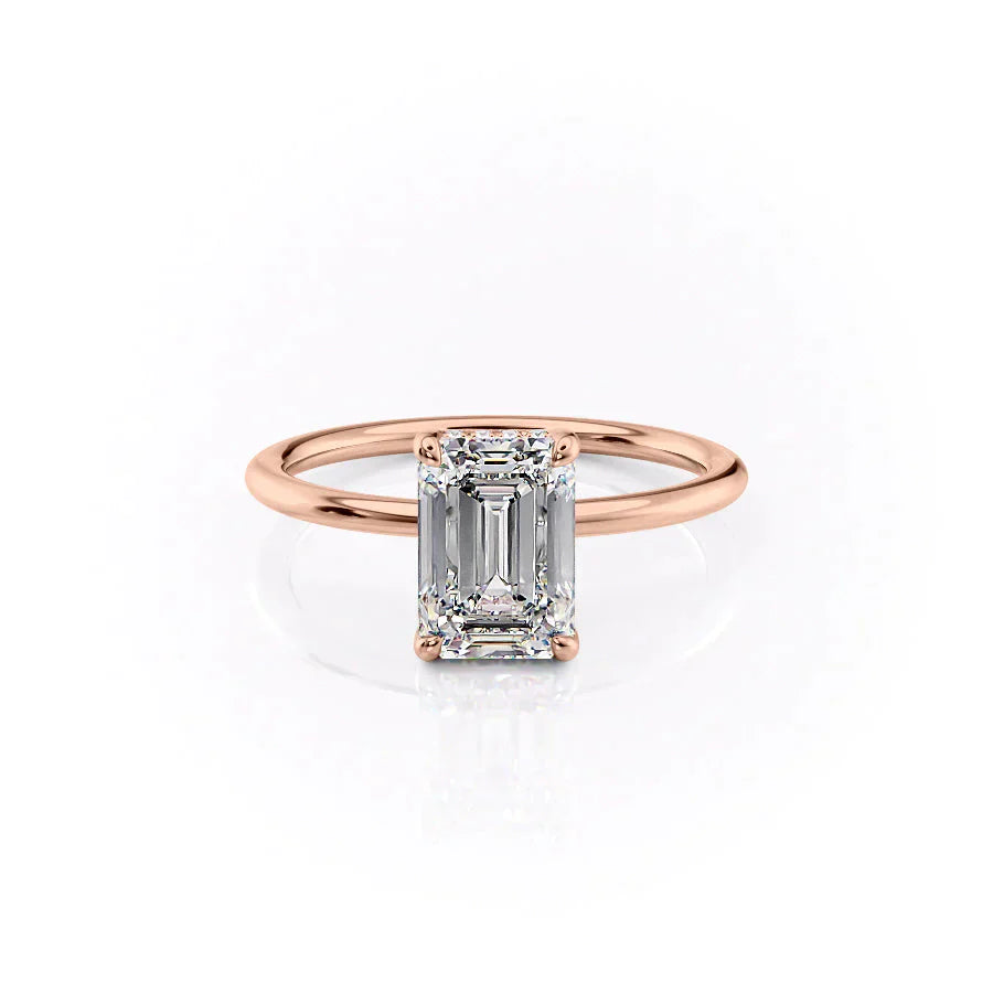 The Sarah Set With A 1 Carat Emerald Lab Diamond