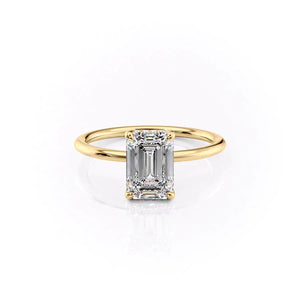 The Sarah Set With A 2 Carat Emerald Moissanite