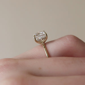 The Sarah Set With A 2 Carat Cushion Moissanite