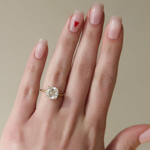 The Sarah Set With A 2 Carat Cushion Moissanite