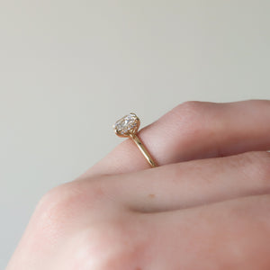 The Sarah Set With A 2 Carat Elongated Cushion Moissanite