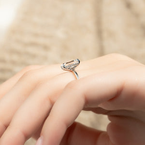 The Sarah Set With A 1 Carat Emerald Moissanite
