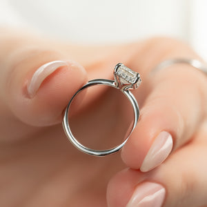 The Sarah Set With A 1 Carat Emerald Moissanite