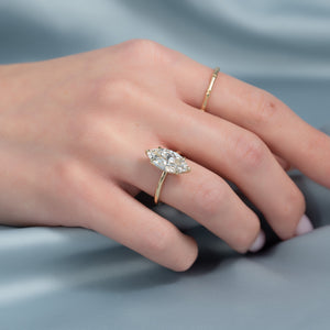 The Sarah Set With A 1 Carat Marquise Moissanite