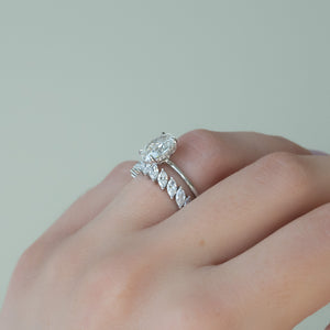 The Sarah Set With A 1 Carat Oval Moissanite
