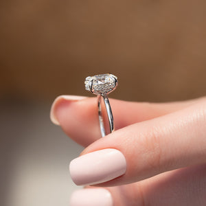 The Sarah Set With A 1 Carat Oval Moissanite
