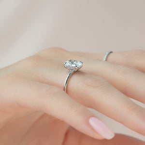 The Sarah Set With A 1 Carat Oval Moissanite