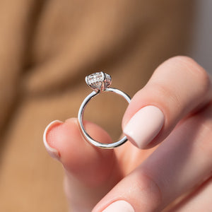 The Sarah Set With A 1 Carat Oval Moissanite
