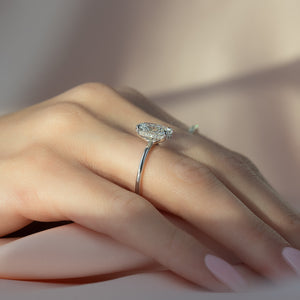 The Sarah Set With A 1 Carat Oval Moissanite