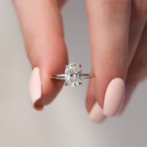 The Sarah Set With A 1 Carat Oval Moissanite