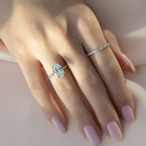The Sarah Set With A 1 Carat Oval Moissanite