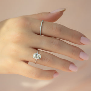 The Sarah Set With A 1 Carat Oval Moissanite