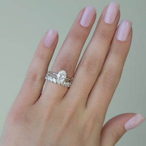 The Sarah Set With A 1 Carat Oval Moissanite