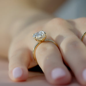 The Sarah Set With A 1 Carat Oval Moissanite