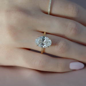 The Sarah Set With A 1 Carat Oval Moissanite