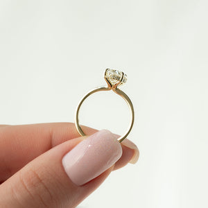 The Sarah Set With A 1 Carat Oval Moissanite