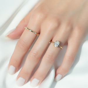 The Sarah Set With A 1 Carat Oval Moissanite