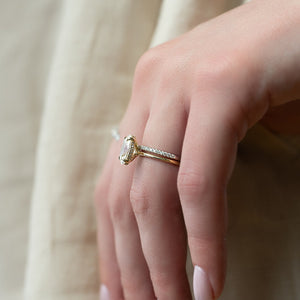 The Sarah Set With A 1 Carat Oval Moissanite