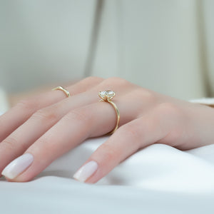 The Sarah Set With A 1 Carat Oval Moissanite
