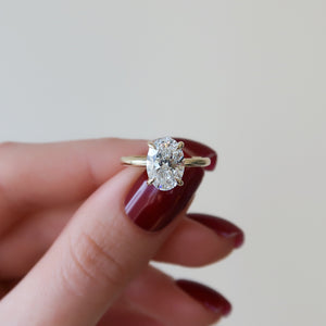 The Sarah Set With A 1 Carat Oval Moissanite
