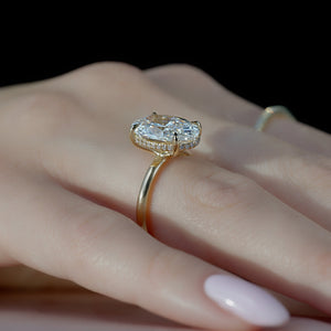 The Sarah Set With A 1 Carat Oval Moissanite
