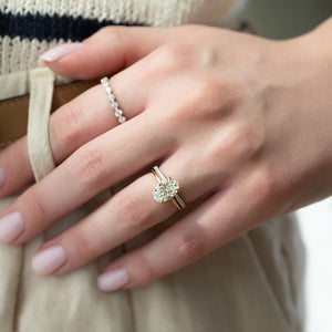 The Sarah Set With A 1 Carat Oval Moissanite
