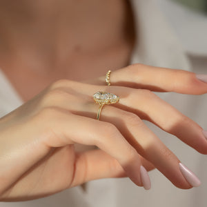 The Sarah Set With A 1 Carat Pear Moissanite