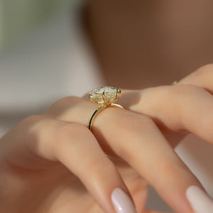 The Sarah Set With A 1 Carat Pear Moissanite